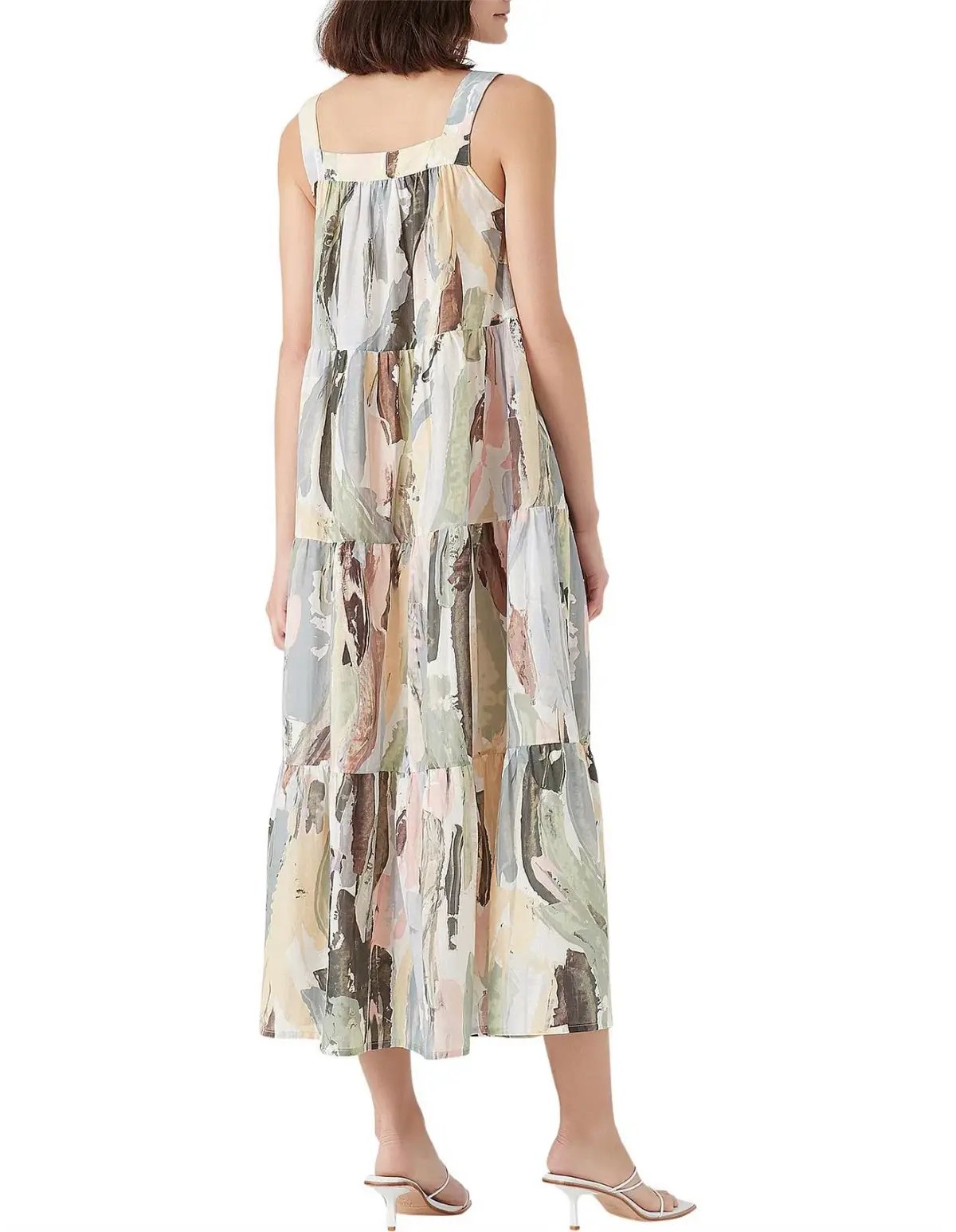 Aje Paperbark Tiered Midi Dress Size 14 photo 4