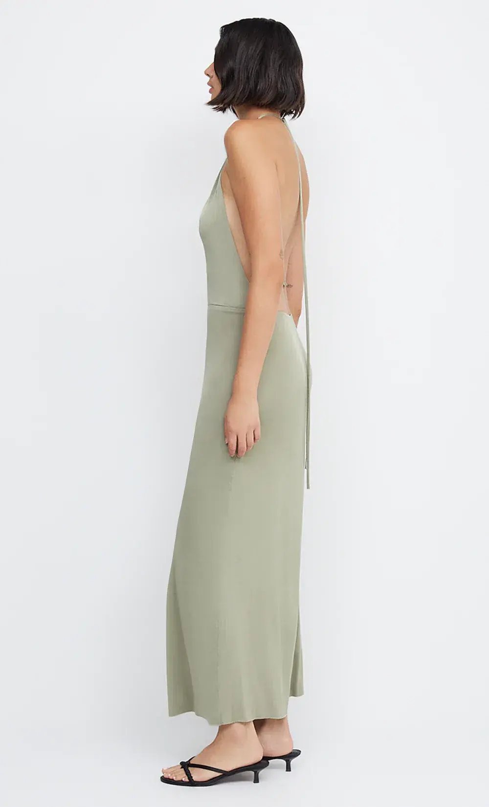 Bec & Bridge Ariel Halter Maxi Dress Green Size 8 photo 2