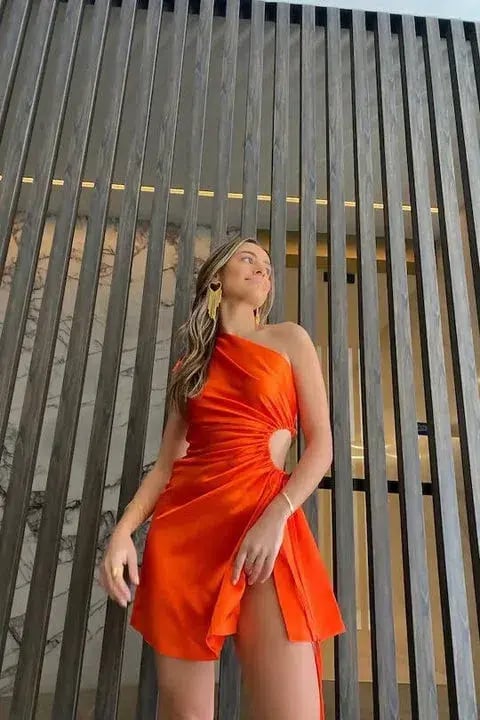 Sonya Moda Nour Mini Dress in Orange Size 8 photo 2