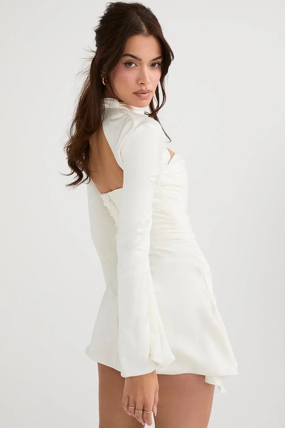 House of CB Toira Ivory Mini Dress Ivory Size 8 photo 4