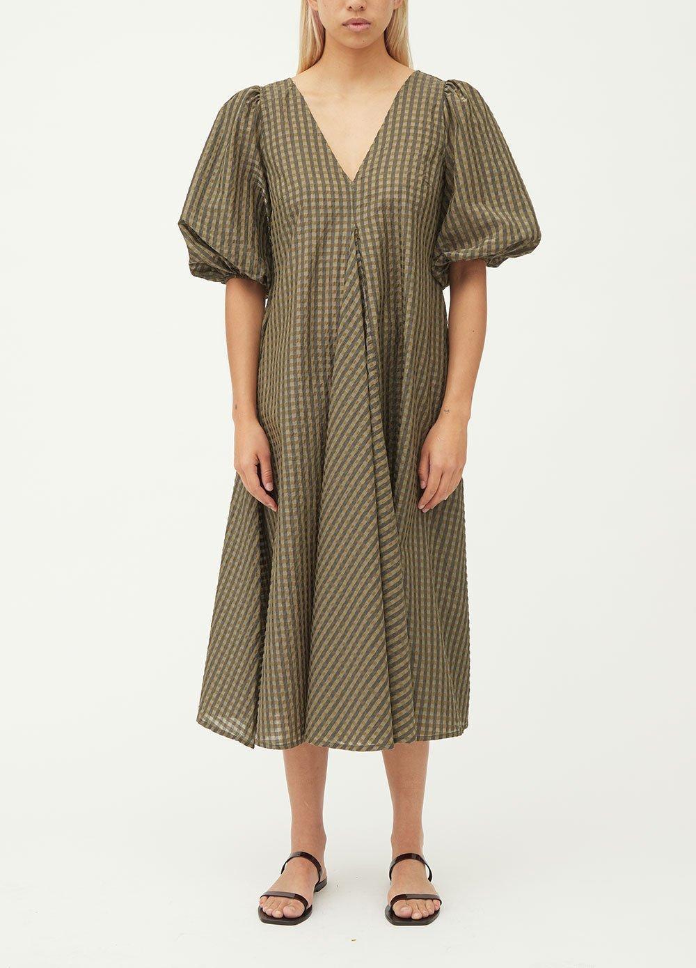 Ganni Seersucker Check Dress size 40 photo 4