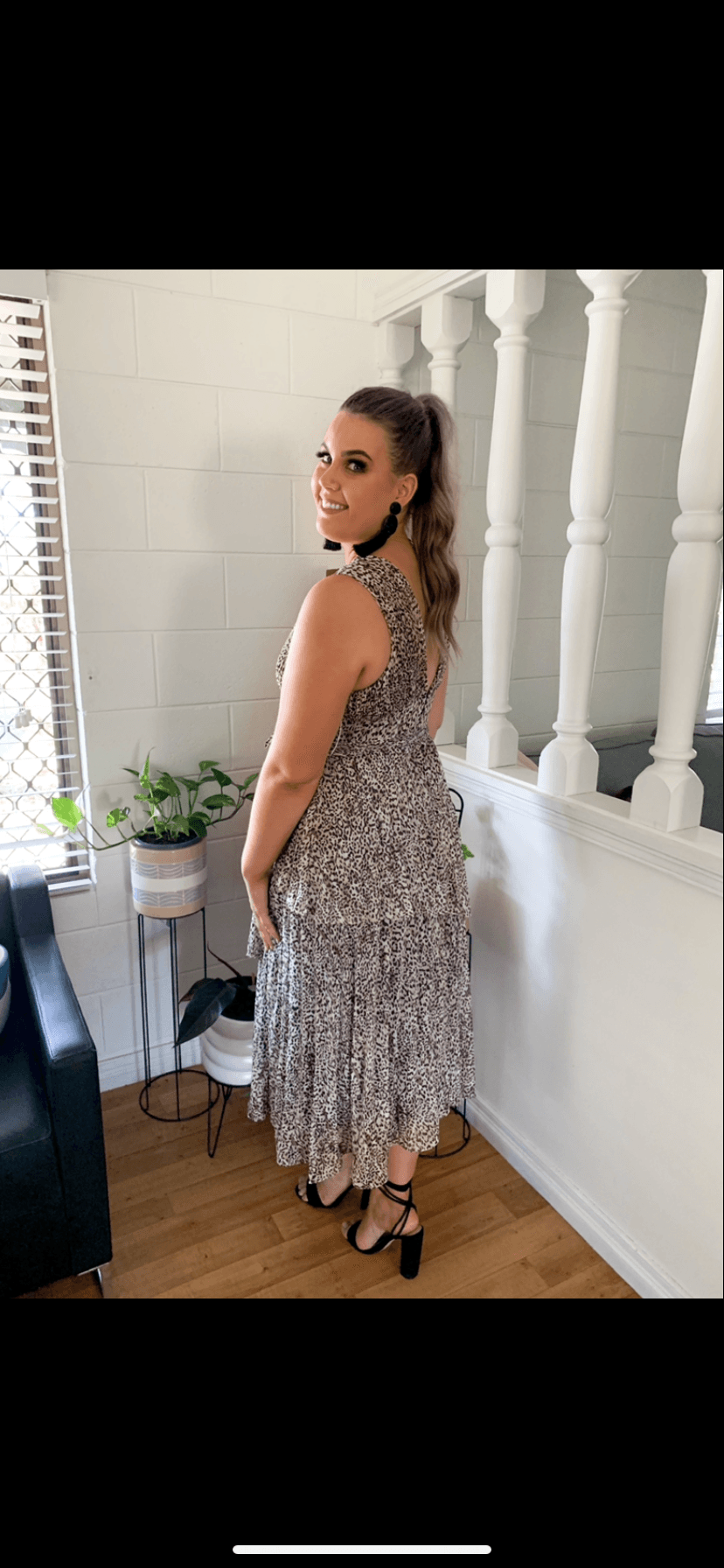 Talulah Sugar & Spice Midi Dress Print Size 12 photo 2