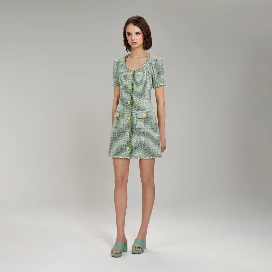 Self-Portrait Bouclé Mini Dress photo 4