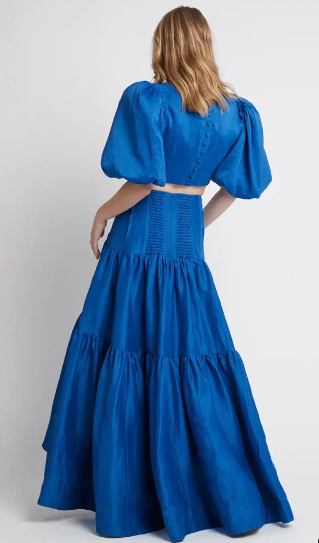 Aje Reverb Puff Sleeve Cropped Top and Midi Skirt Set Size 14 photo 2