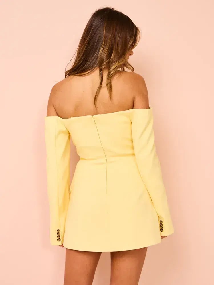 Sir the Label Sandrine Tailored Mini Dress Limone Size 1 / AU 8 photo 3