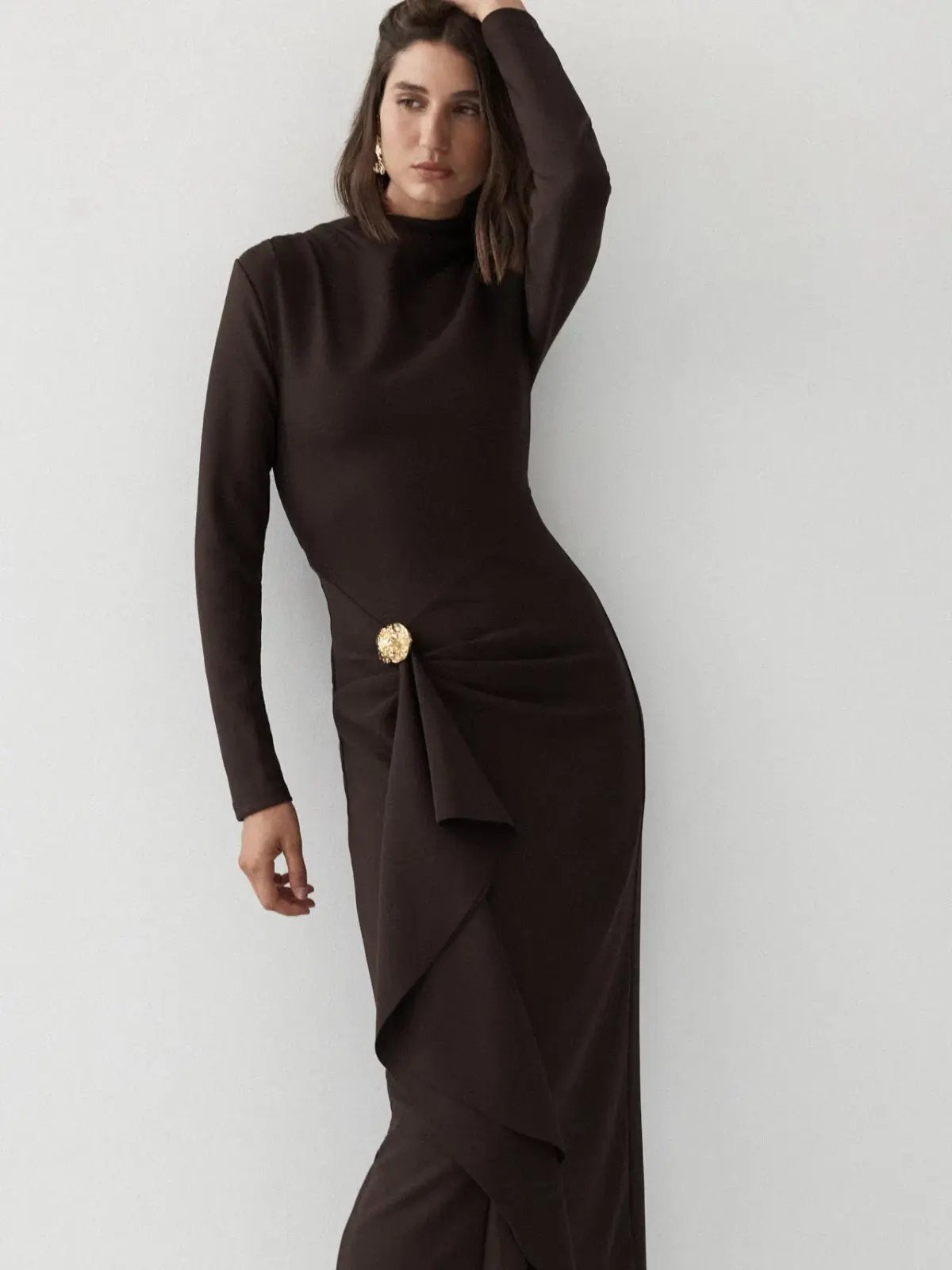 Sheike Alicia Maxi Dress in Brown Size 8 photo 4