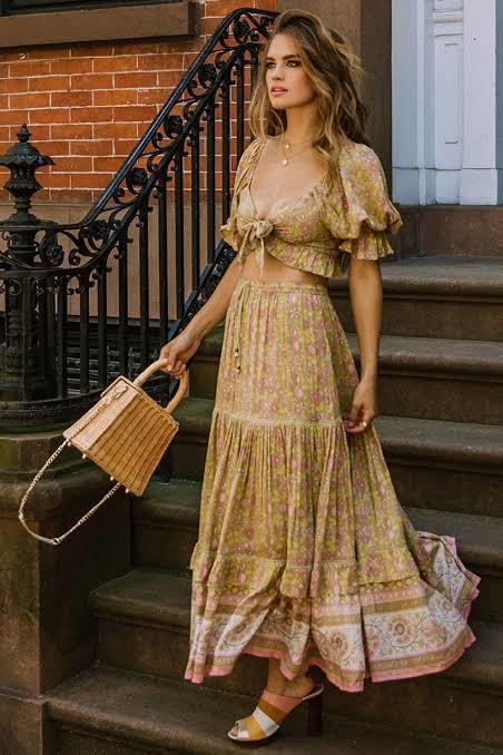 Spell and the Gypsy Dahlia Crop Top and Maxi Skirt Set Print 6 photo 4
