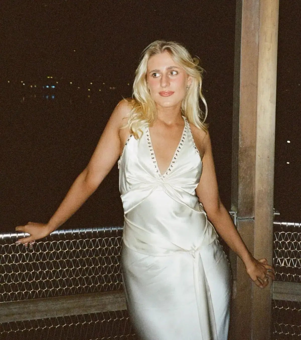 Ruth Tarvydas Open Back Vintage Maxi Dress White Size 8 photo 2