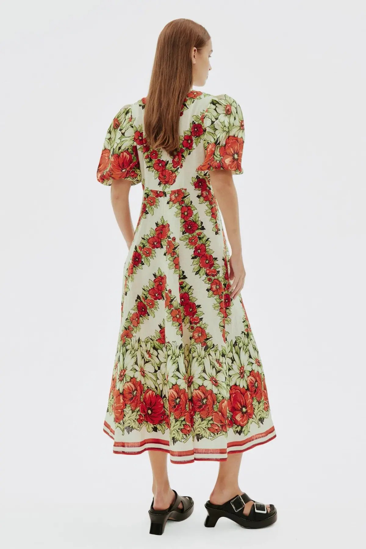 Alemais Exclusive Amelie Midi Dress Floral Size 6 photo 3