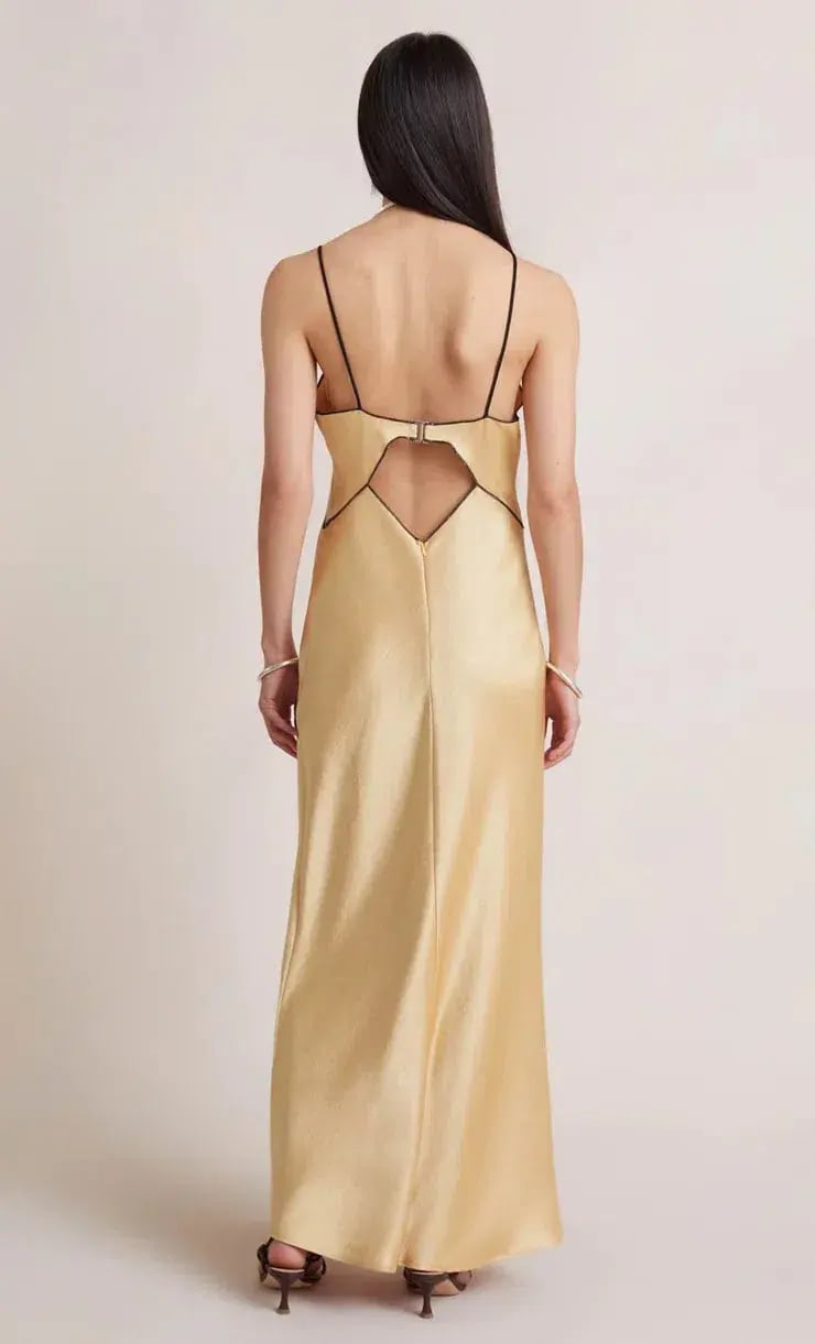 Bec & Bridge Hazel Maxi Dress Wheat Yellow Size 8 photo 2