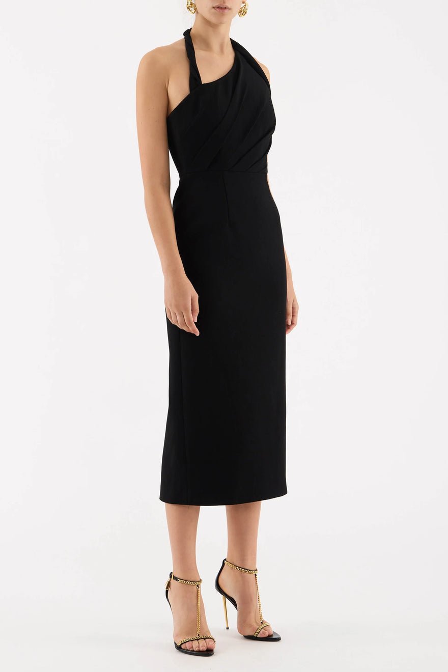 Rebecca Vallance Aria Halter Dress - Black photo 4