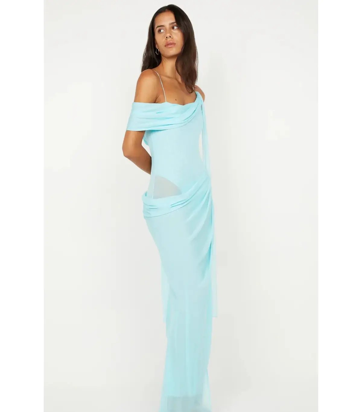 Bec & Bridge Danka Asym Dress Turquoise Size AU 10 photo 3