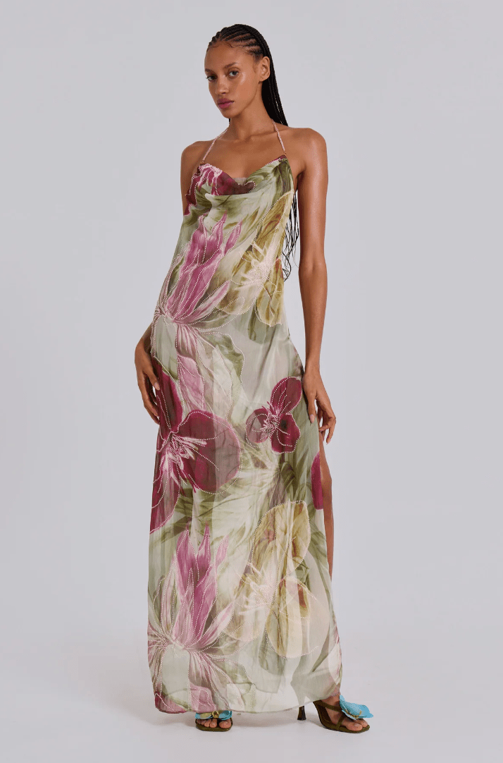 Jaded London Dahlia Chiffon Maxi Dress photo 4