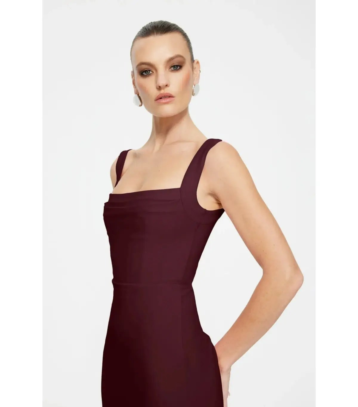 Effie Kats Marbella Maxi Gown in Wine Size AU 6 photo 2