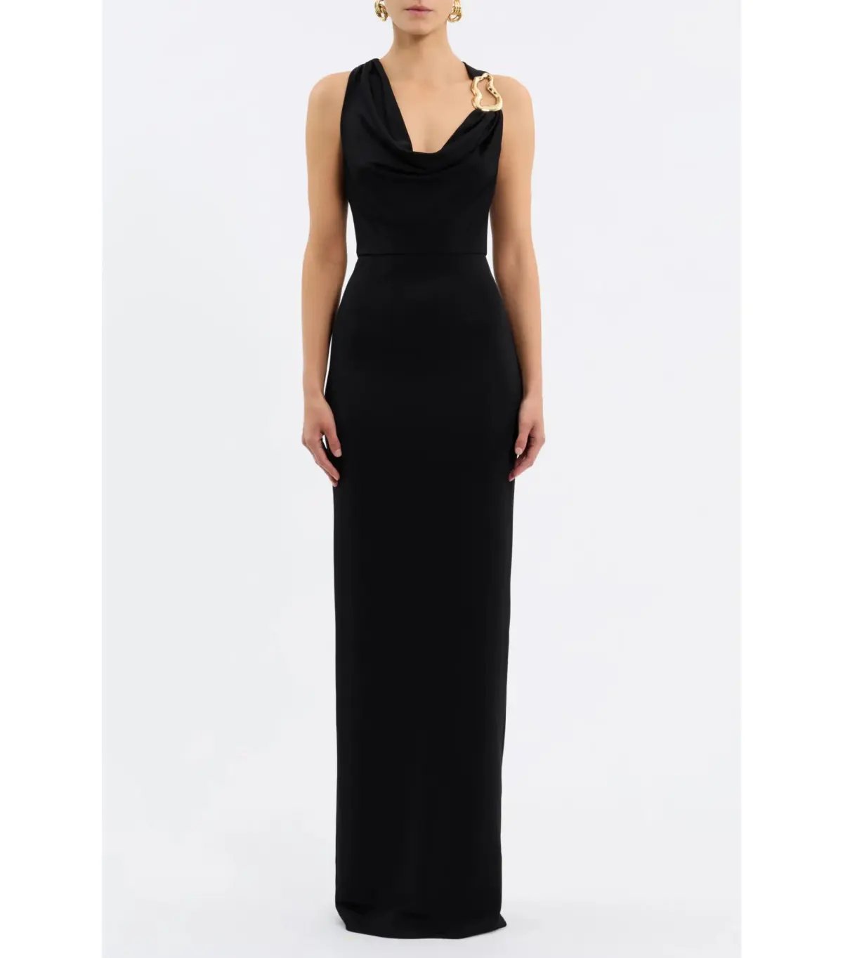 Rebecca Vallance Domenica Halter Gown Black Size AU 6 photo 2