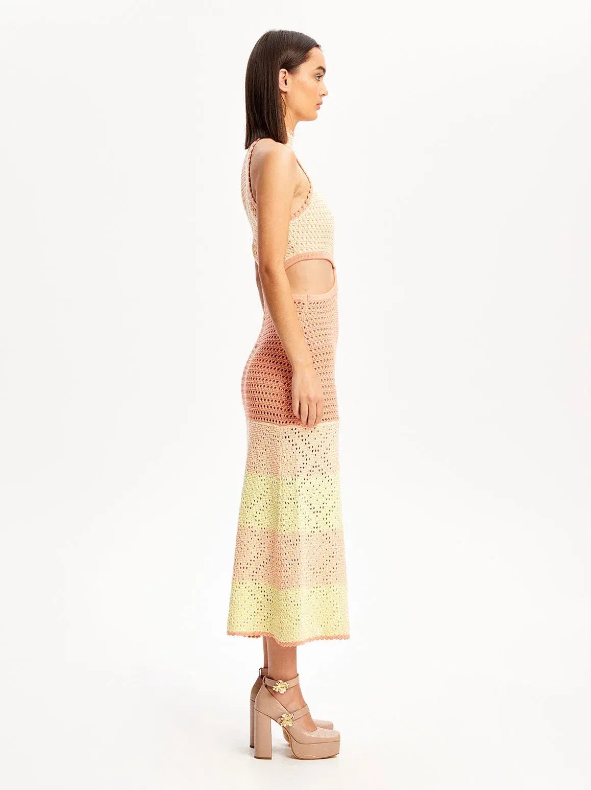 Alice McCall Salty Kisses Midi Dress Tea Rose Pink Size L / AU 12 photo 2