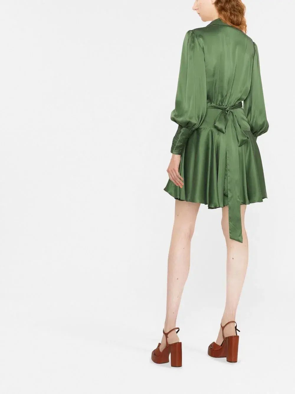 Zimmerman Silk Wrap Dress Green Size 1 / AU 10 photo 2