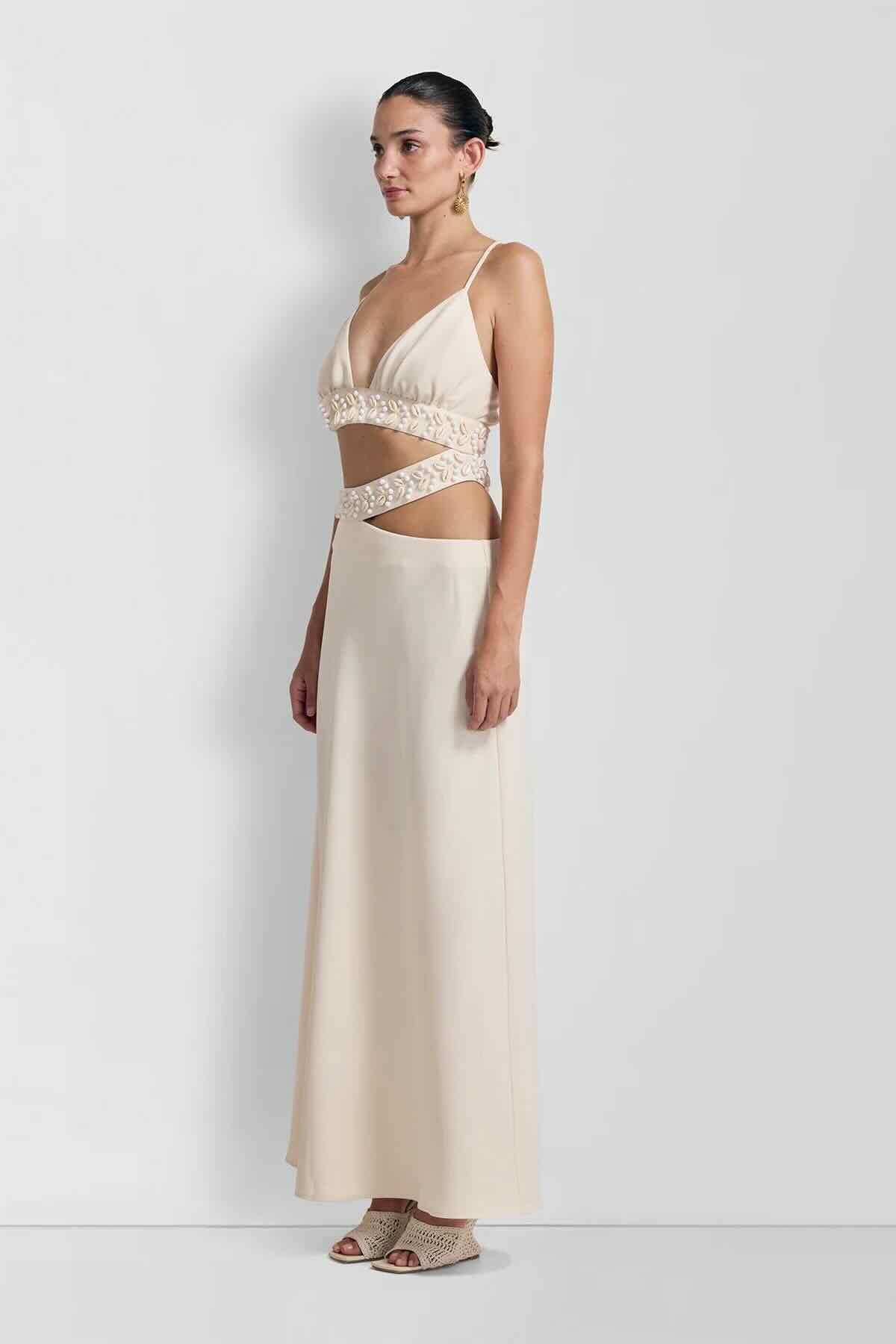 THE WOLF GANG LA PLAYA MAXI DRESS - IVORY photo 2