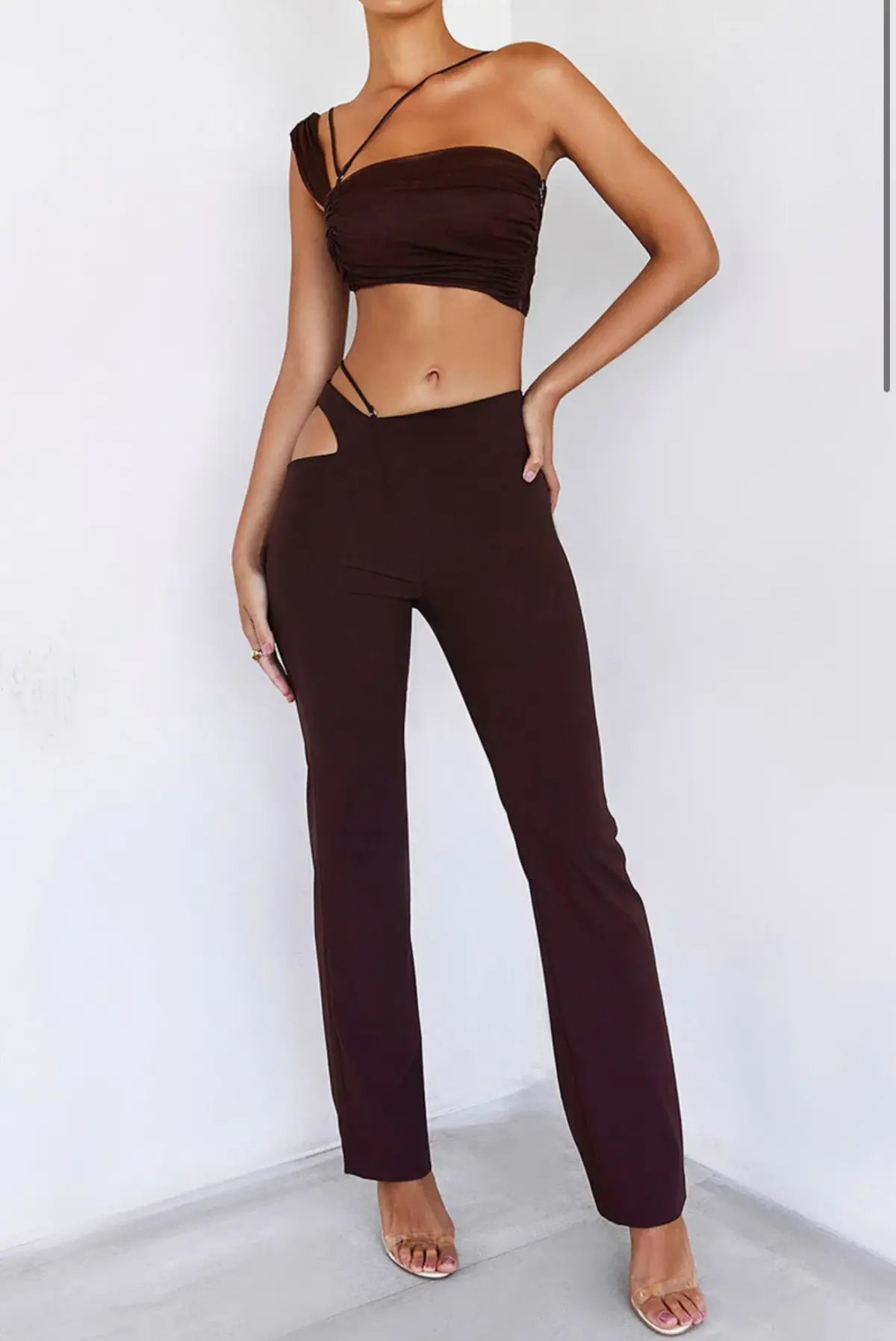Mistress Rocks Passion Pant Set Chocolate Size 10 photo 4