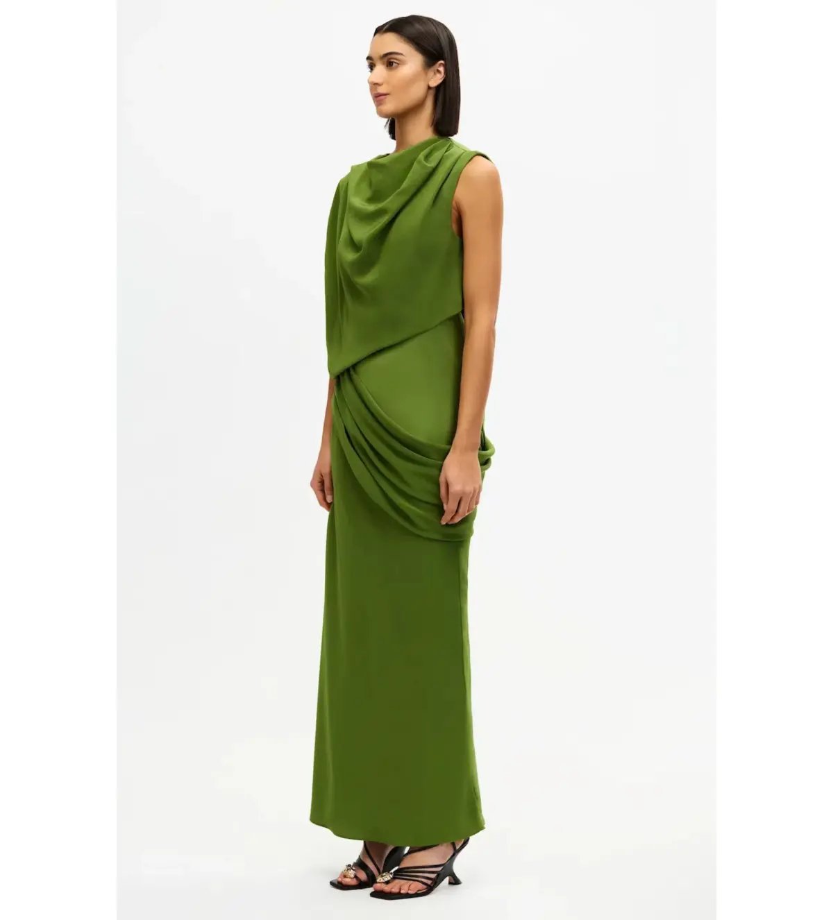 Acler Woodline Maxi Dress Fern Green Size AU 10 photo 5