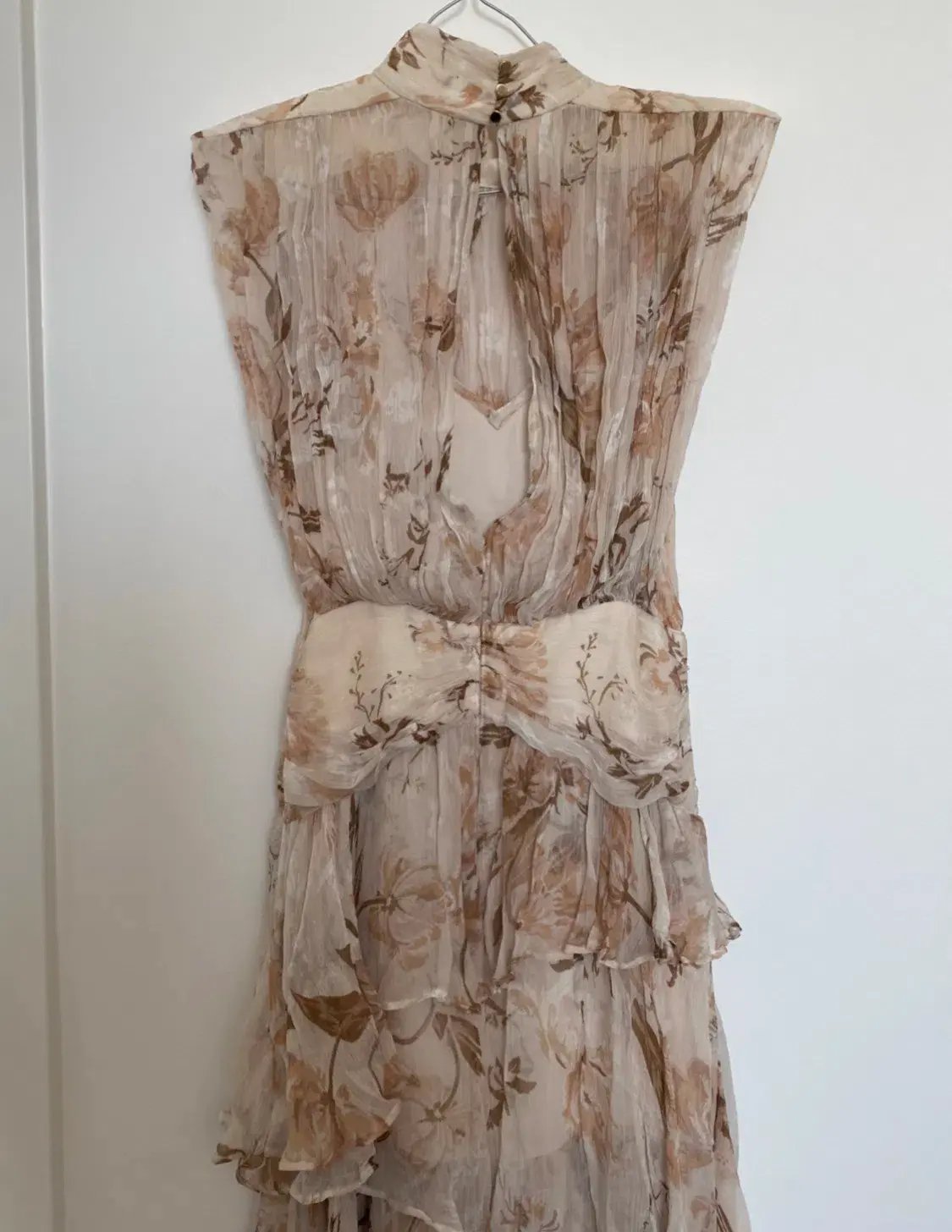 Shona Joy Nina Midi Dress Blush/Multi Size 8 photo 4