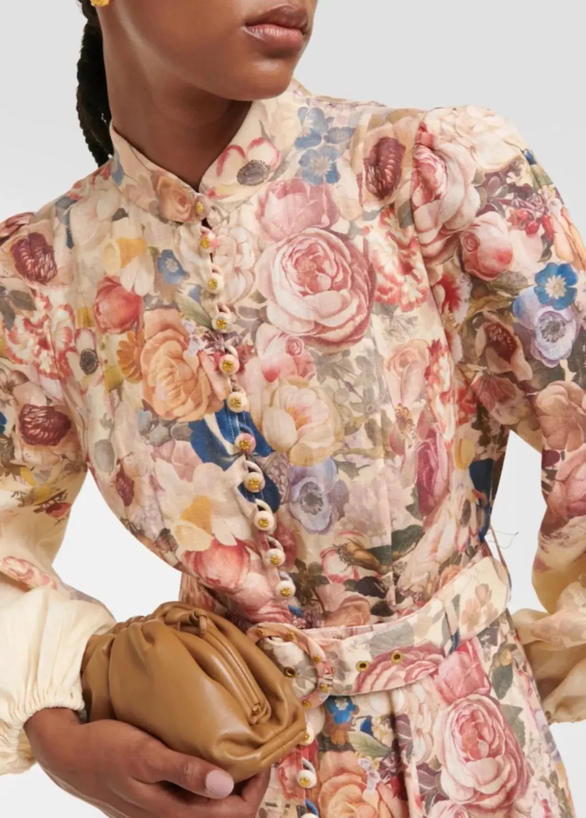 Zimmermann  Luminosity Buttoned Midi Dress Floral Size 4 / AU16 photo 3
