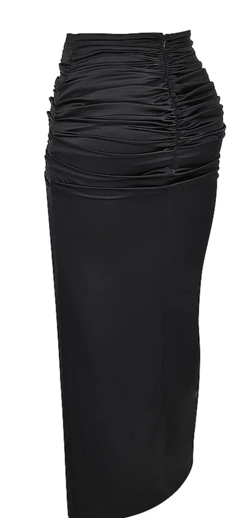 House of CB Arla Draped Silk Maxi Skirt Black Size XS/S photo 4