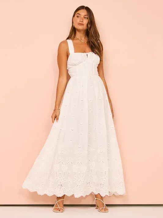 Hansen & Gretel Tulsa Maxi Dress in White Jasmine Size S / AU 8 photo 2