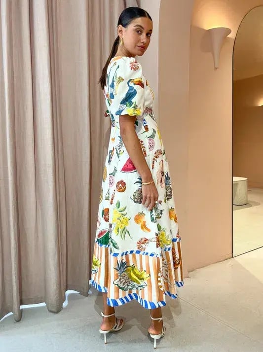 Alemaiś Theo Midi Dress Print Size 12 photo 3