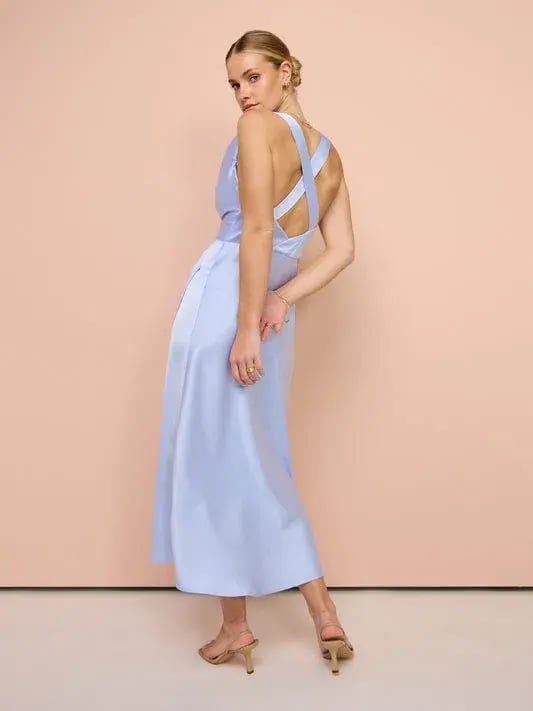 One Fell Swoop Carrie Midi Dress in Periwinkle Size 10 photo 3