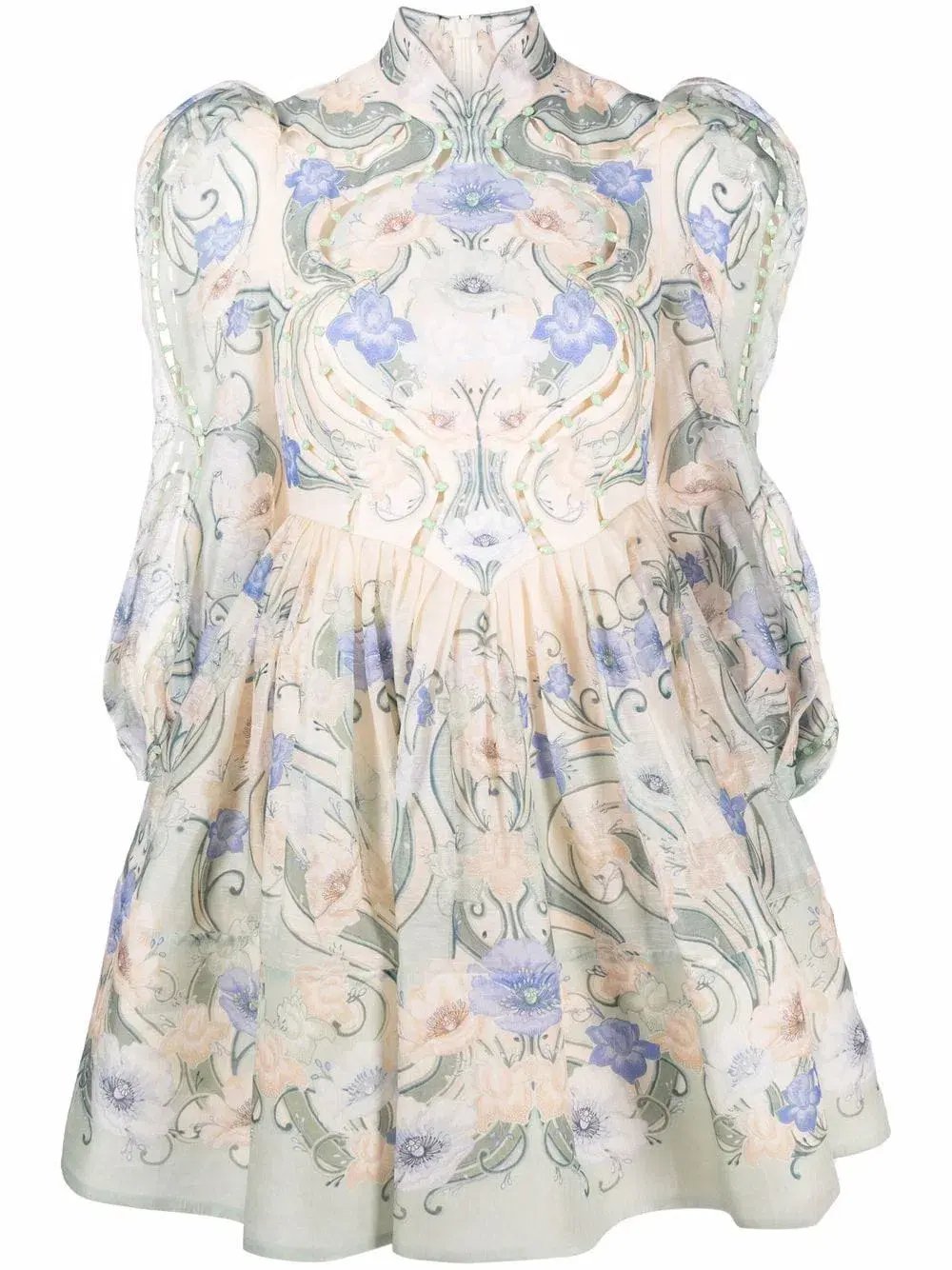 Zimmermann Rhythm Poppy Mini Dress Sage Noveau Size 0/Au 6 photo 3