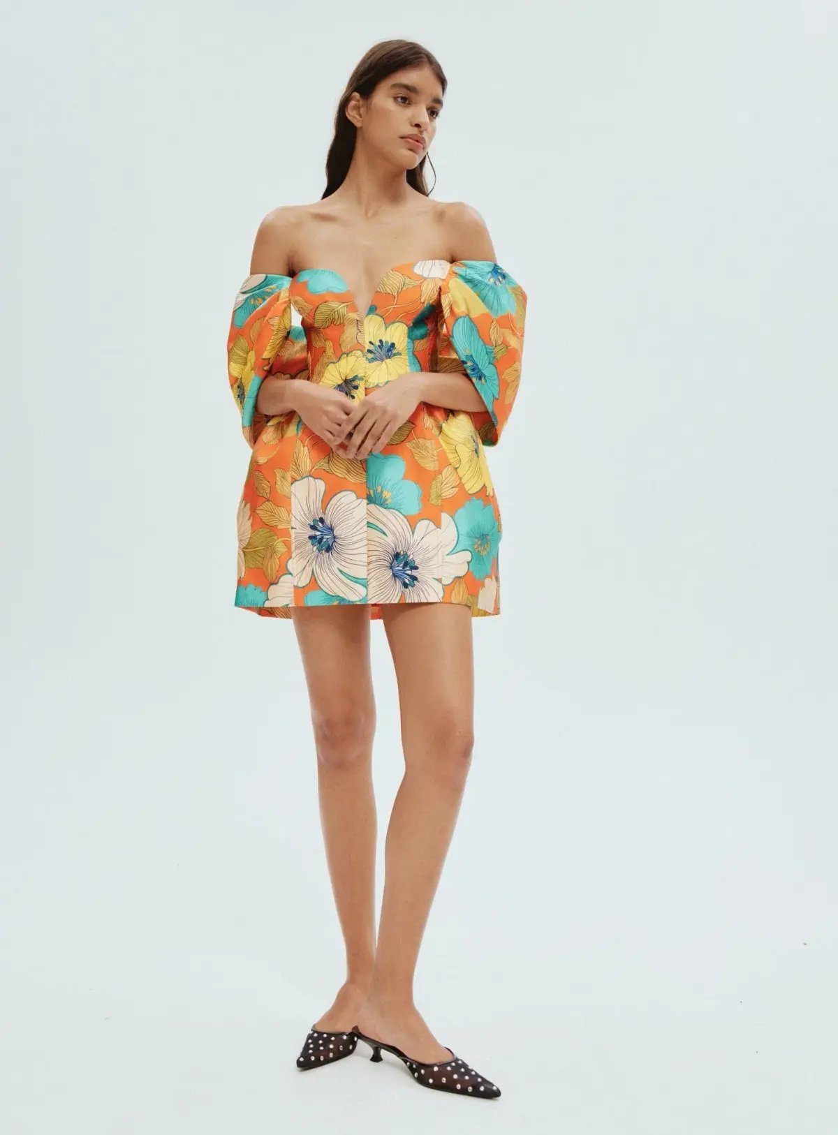 Alemais Piato Sculpt Mini Dress Floral Size 10 photo 2