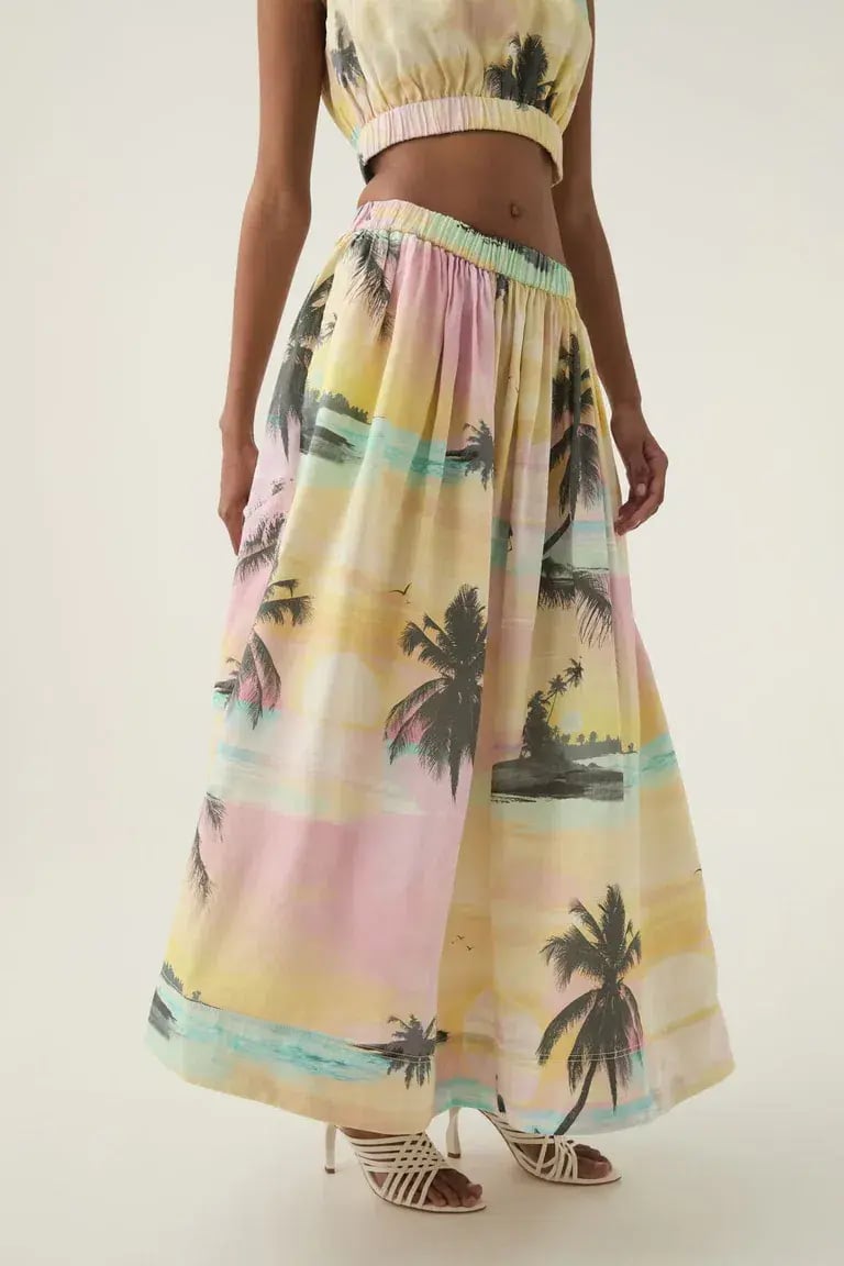 Aje Nicolette Maxi Skirt and Nicolette Elasticated Top size 8 photo 4
