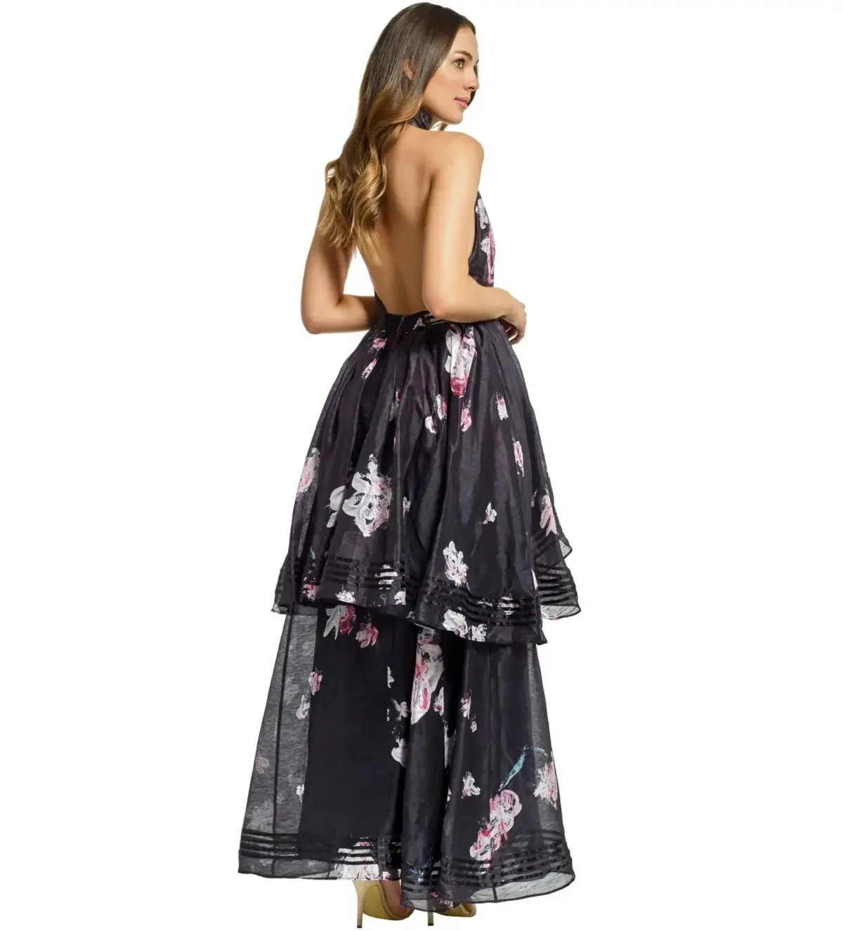 Aje Sienna Maxi Dress Black Floral Size AU 12 photo 3