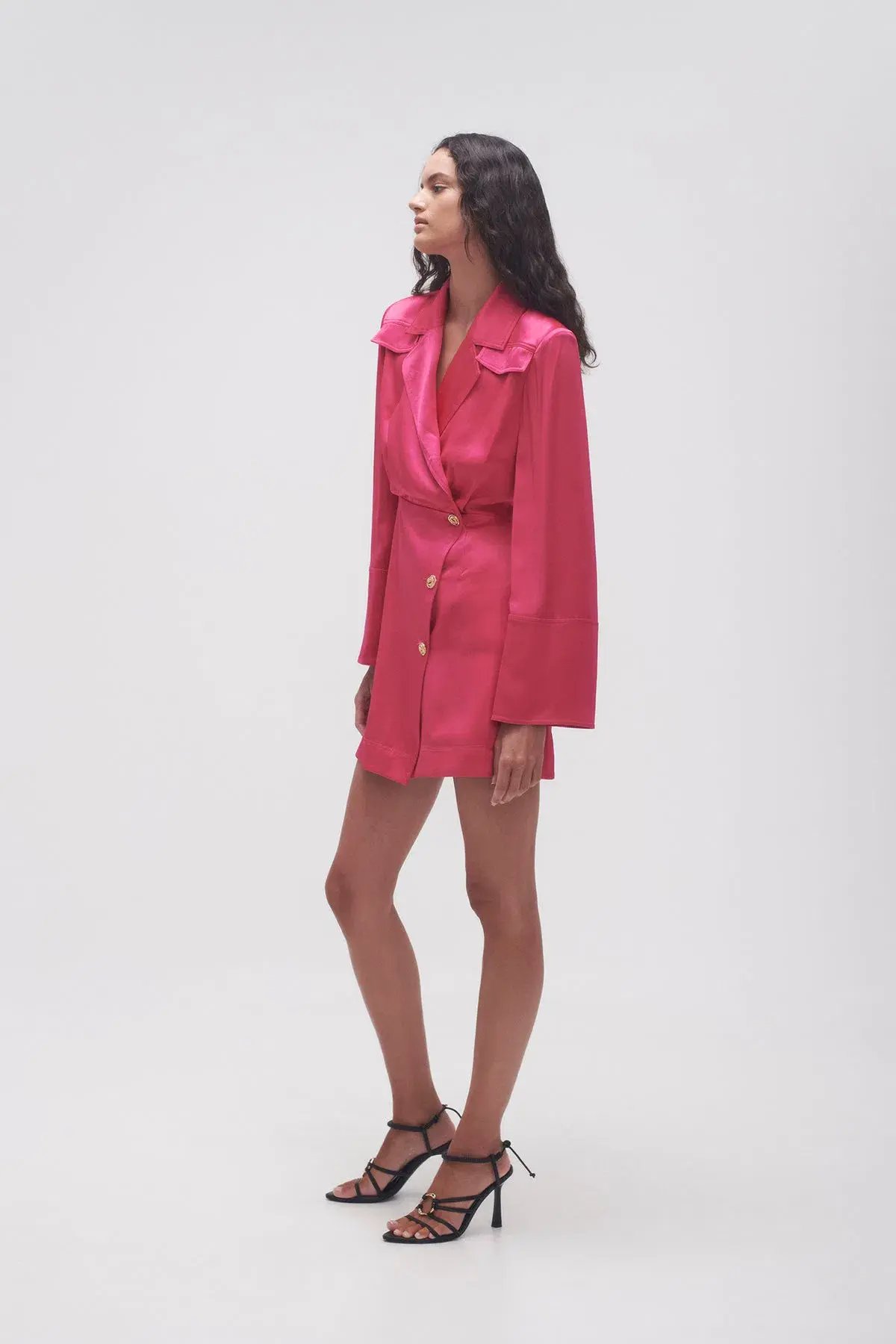 Aje Echo Mini Shirt Dress Pink Size AU 14 photo 3