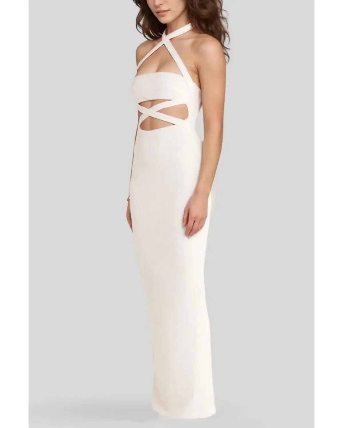 Rumer the Label Sorrento Maxi Dress White Size AU 8 photo 2