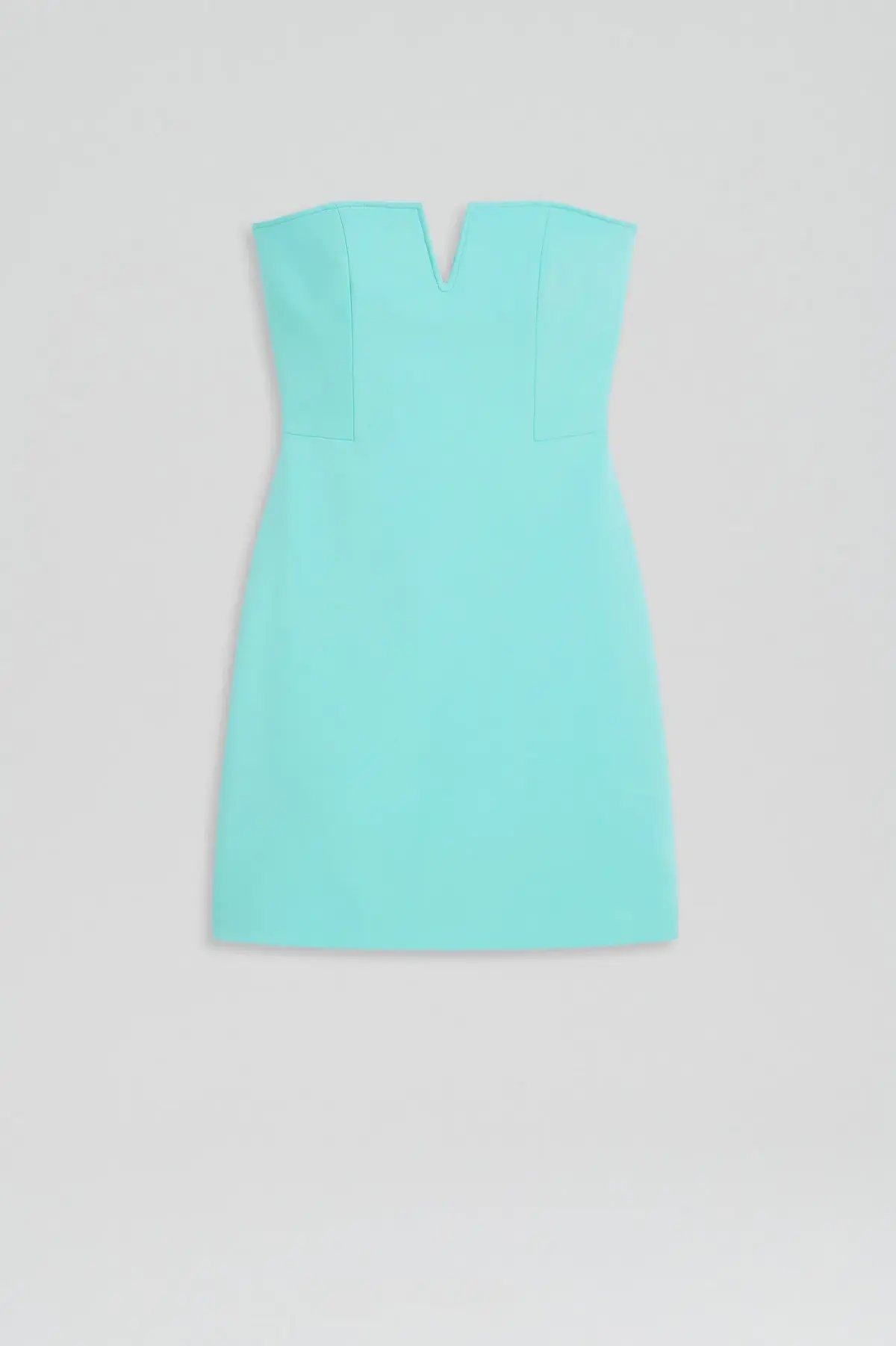 Scanlan Theodore Tailored Bustier Mini Dress and Crop Jacket Set in Turquoise Size 8 photo 3