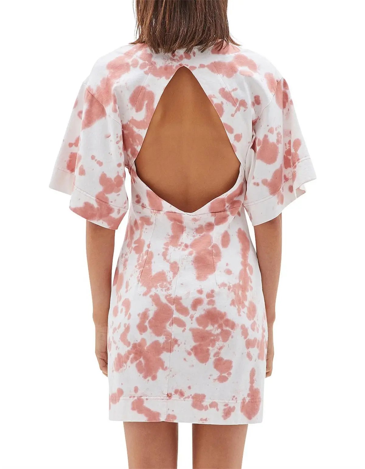 Bassike Double Jersey S/S Tie Dye Dress Print Size XS / AU 6 photo 4