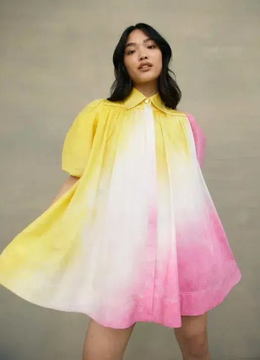 Aje Cloud Burst Smock Mini Dress Multi Size L / AU 12 photo 2