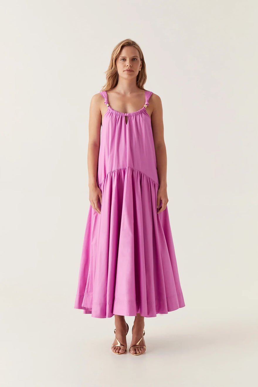 Aje Flora Midi Dress - Muted Fuschia photo 4