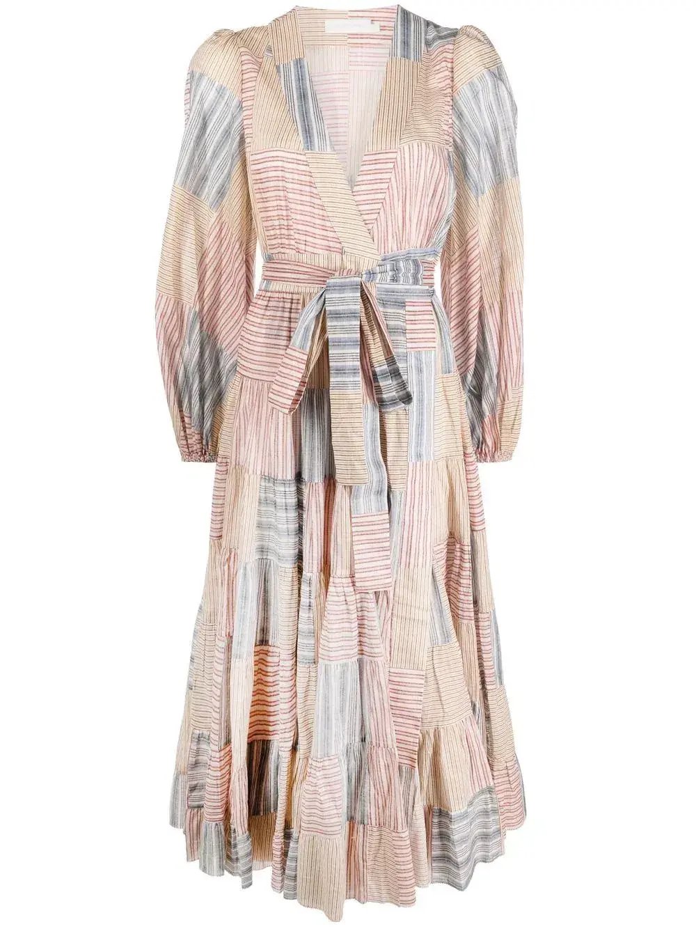 Zimmermann Andie Wrap Midi Dress Print Size 8 photo 4