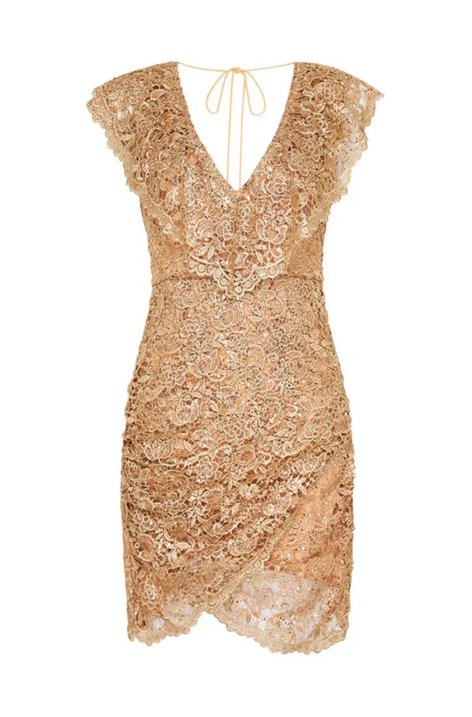 Spell Nina Shift Mini Dress Gold Size M / Au 10 photo 5