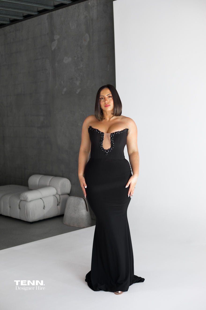 Albina Dyla Victorie Gown - Black photo 4