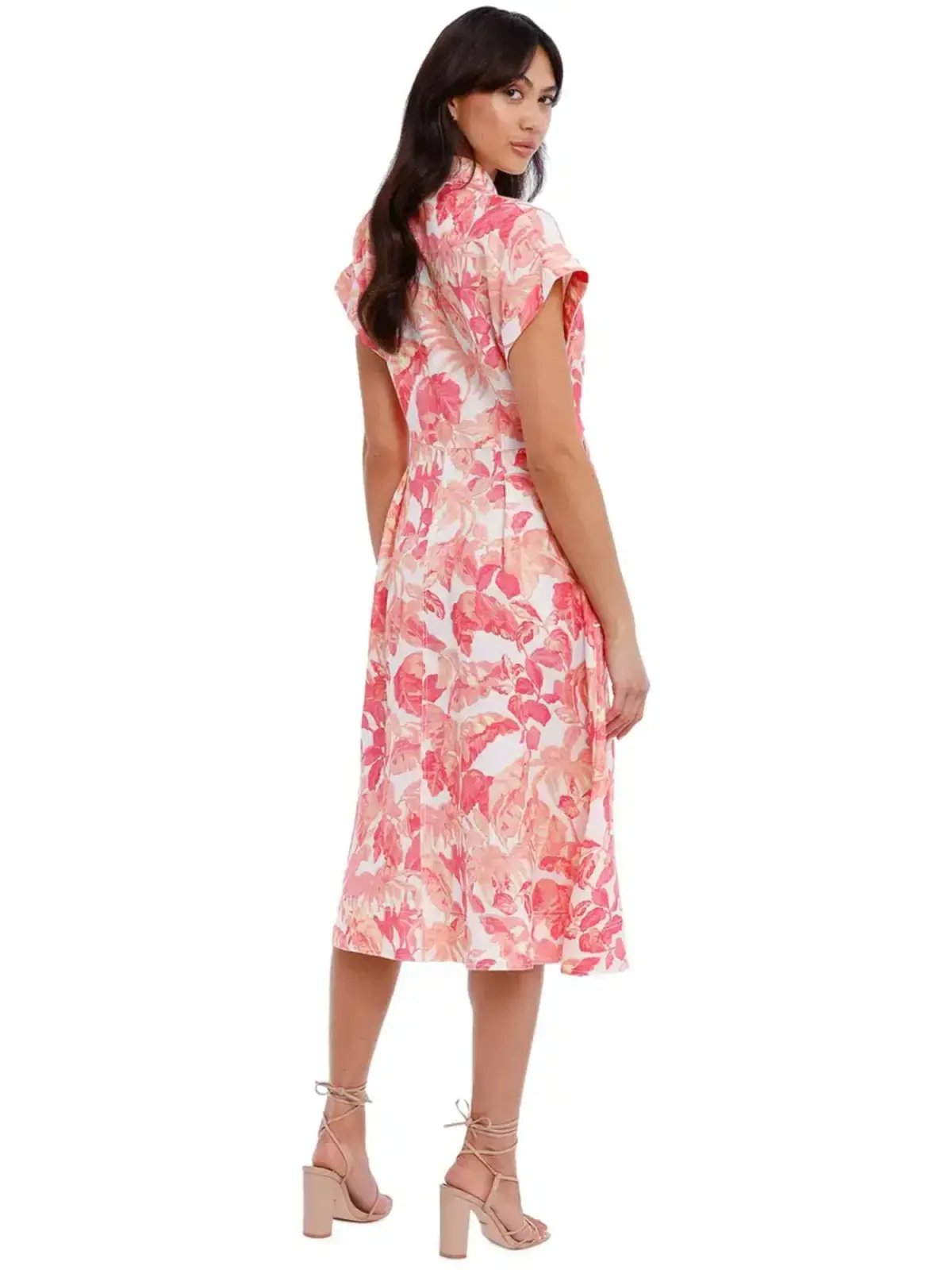 Rebecca Vallance Tropicale Midi Dress in Pink Size AU 10 photo 2