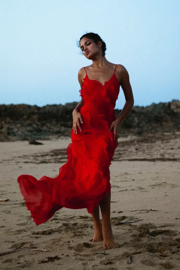 Rat & Boa Cecelia Maxi Dress Red Size 6 photo 5