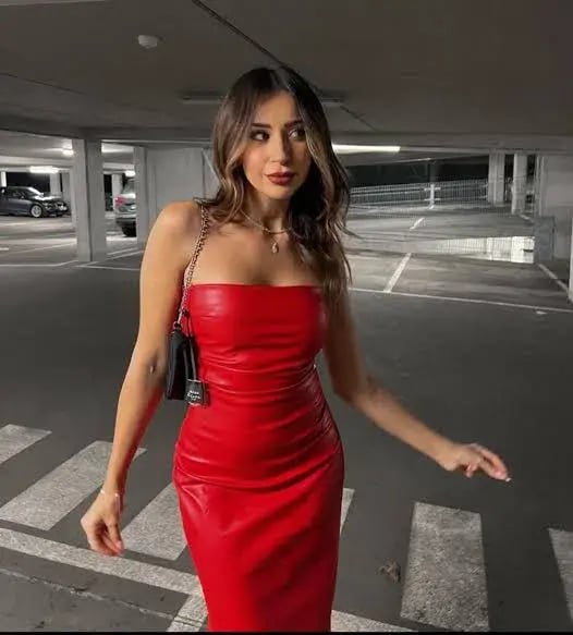 Girl On Fire Vegan leather dress photo 4
