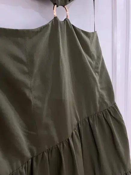 Mossman Streamline Maxi Dress Green Size 8 photo 3