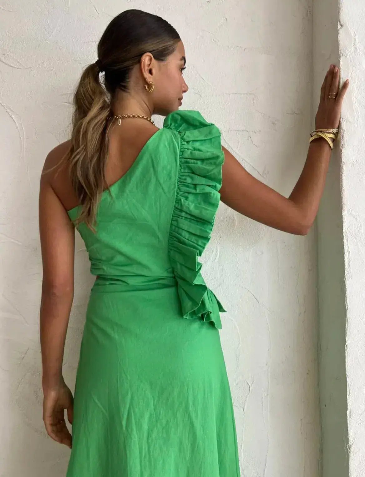 By Nicola Adrift Midi Dress in Parakeet Green Size 12 photo 2