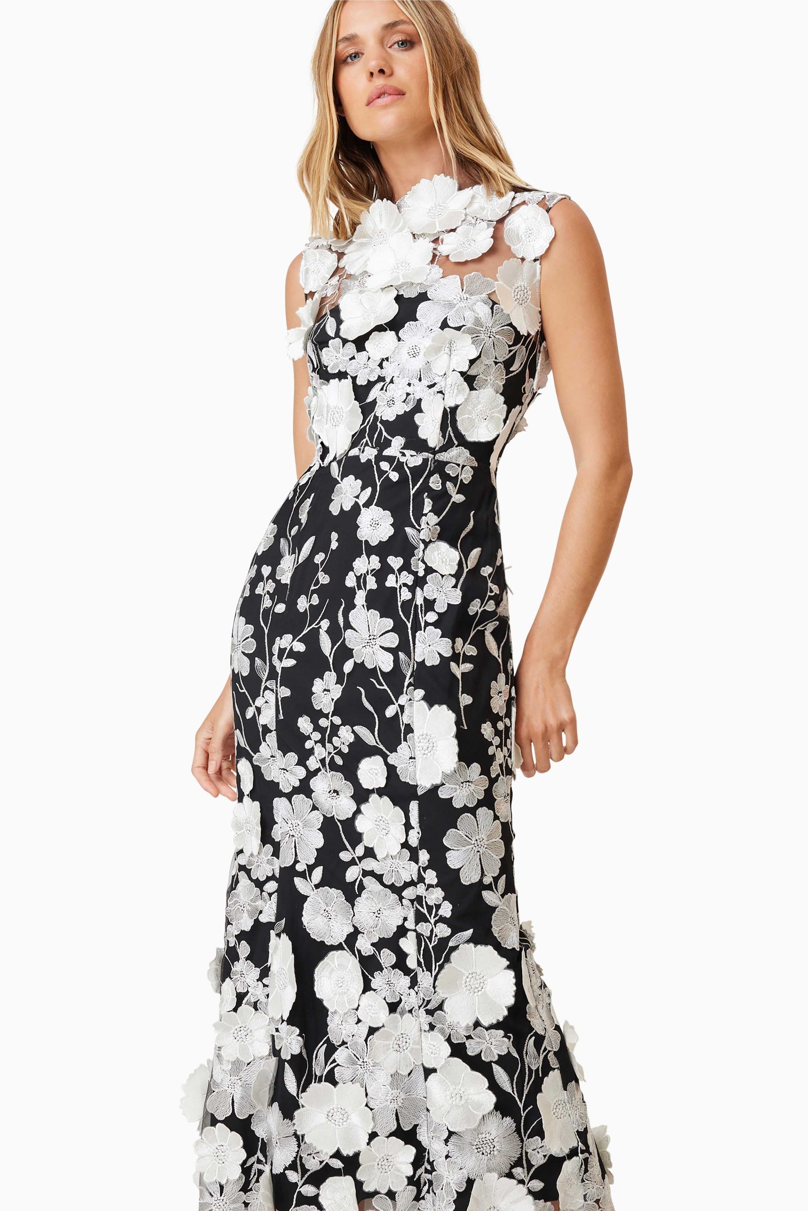 ELLIATT SELENE COCKTAIL DRESS - BLACK/WHITE photo 2