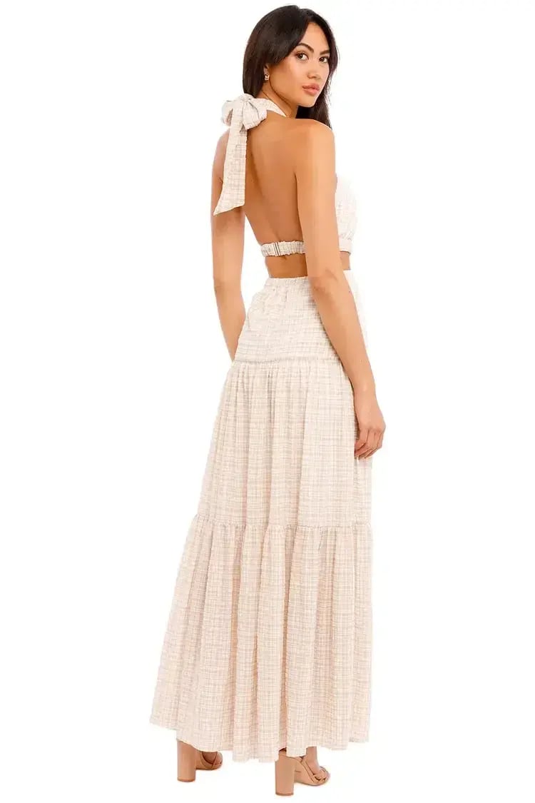 Significant Other Clementine Dress in Almond Check Size 10 photo 3